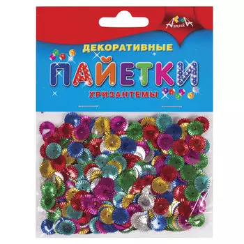 Материалы для творчества АППЛИКА Декоративные пайетки, хризантемы, С2892, (6 шт.)