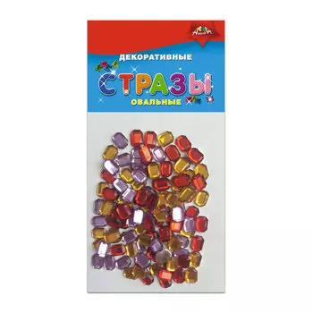 Материалы для творчества АППЛИКА Декоративные стразы, овальные, С3079, (6 шт.)