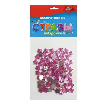 Материалы для творчества АППЛИКА Декоративные стразы, звездочки, С3078, (6 шт.)