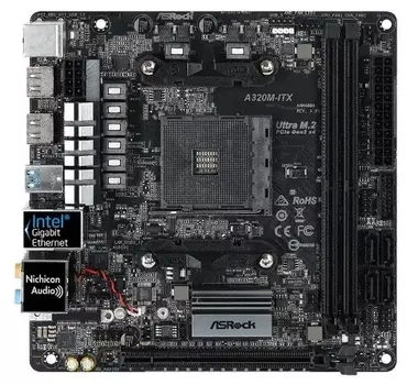 Материнская плата Asrock A320M-ITX Socket AM4