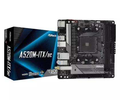 Материнская плата Asrock A520M-ITX/AC Socket AM4