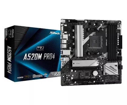 Материнская плата Asrock A520M PRO4 Socket AM4