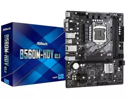 Материнская плата Asrock B560 S1200 MATX B560M-HDV R2.0