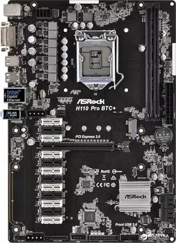 Материнская плата Asrock H110 PRO BTC+