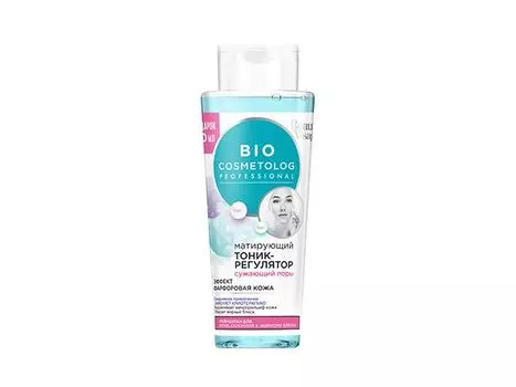 Матирующий тоник-регулятор сужающий поры эффект фарфоровой кожи Fito косметик BioCosmetolog 260 мл