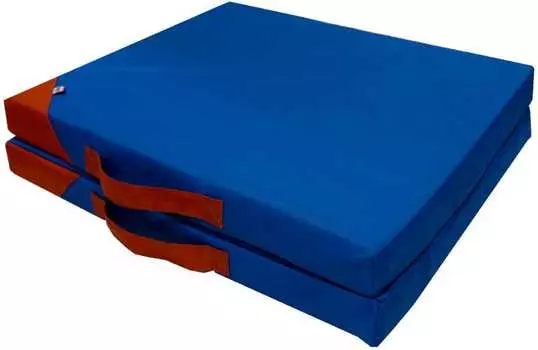 Матрац для собак "Аквастоп" двухцветный 2-х секционный складной со съемным чехлом №1 100*60*6 см бежевый/красный 763212