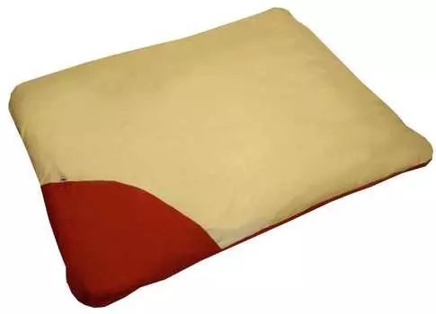 Матрац для собак "Аквастоп" двухцветный со съемным чехлом пухлый №4 120*90 см бежевый/красный 763141