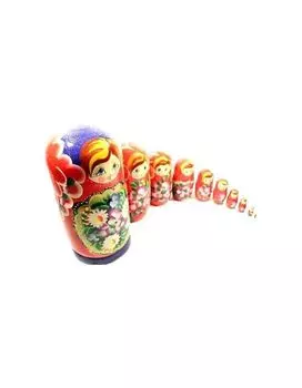 Матрешка Нескучные игры 10 в 1 расписная арт.7704