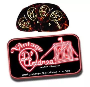 Медиаторы D'Andrea TNVST Classic Celluloid 12штук толщина 0,46мм