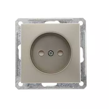 Механизм розетки 1-м СП W59 16А IP20 защ. шторки без заземл. шампань SchE RS16-151-4-86