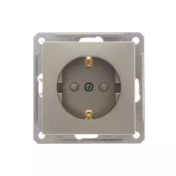 Механизм розетки 1-м СП W59 16А защ. шторки с заземл. шампань SchE RS16-152-4-86 (РС16-152-4-86)