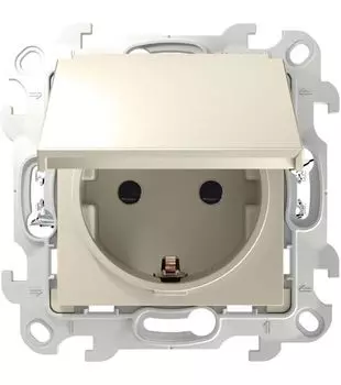 Механизм розетки 2К+З IP44 Push&amp;Go Simon24 сл. кость 2420448-031