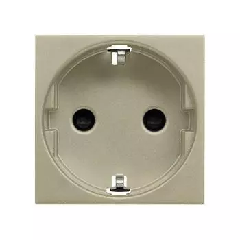 Механизм розетки Zenit 16А 250В защ. шторки с заземл. шампань ABB 2CLA228800N1901