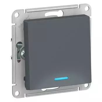 Механизм выключателя 1-кл. СП AtlasDesign 10А IP20 (сх. 1а) 10AX с подсветкой грифель SchE ATN000713