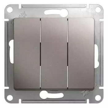 Механизм выключателя 3-кл. СП Glossa 10А IP20 (сх. 3) 10AX платина SchE GSL001231