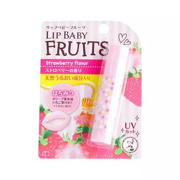 MENTHOLATUM Бальзам для губ со вкусом клубники Lip Baby Fruits Strawberry, 4,5 г