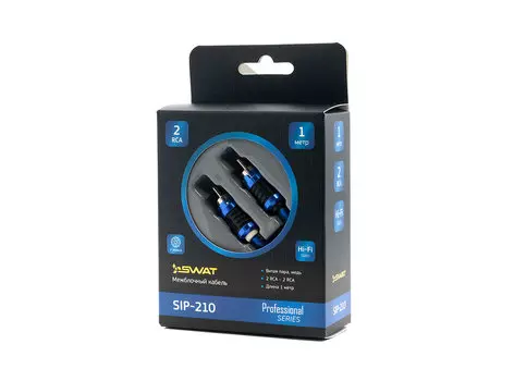 Межблочный кабель SWAT SIP-210, 2RCA-2RCA, 1 метр