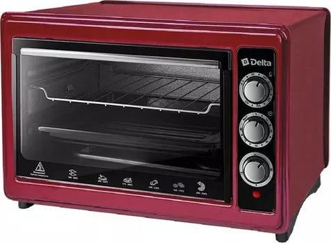 Мини-печь Delta D-0123 бордовый