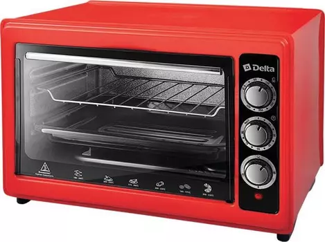 Мини-печь Delta D-0123 красный