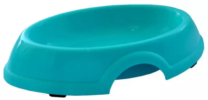 Миска для кошек овальная 0,2 л пластмассовая 12001