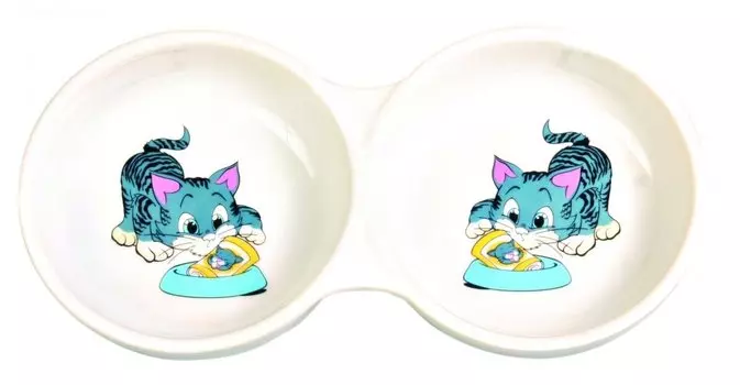 Миска керамическая Trixie 0.15 л двойная 4014