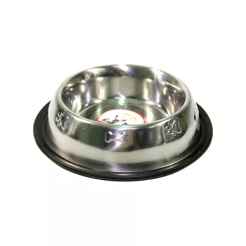 Миска Leonardo металлическая "НА РЕЗИНКЕ" С РИСУНКОМ 0.4 л PN-200/PC-1113B