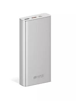 Мобильный аккумулятор Hiper Nano X Li-Pol 10000mAh 3A серебристый 2xUSB