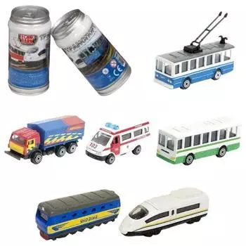Модель "Городской транспорт" 7,5 см металлическая в ассортим 217740, Технопарк SB-16-01-B