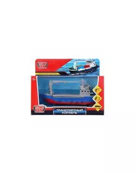 Модель металл свет-звук ТРАНСПОРТНЫЙ КОРАБЛЬ ПОЛИЦИЯ 17 см, СRАNЕВОАТ-17SLРОL-НUNТВU