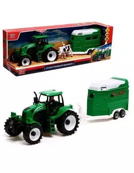 Модель пластик свет-звук фермер 40см,прицеп,живот,баг,под.дет 1805А415-R