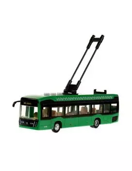 Модель пластик свет-звук ГОРОДСКОЙ ТРОЛЛЕЙБУС 19 см, 3 кноп КАМТRОLL-20РL-GN