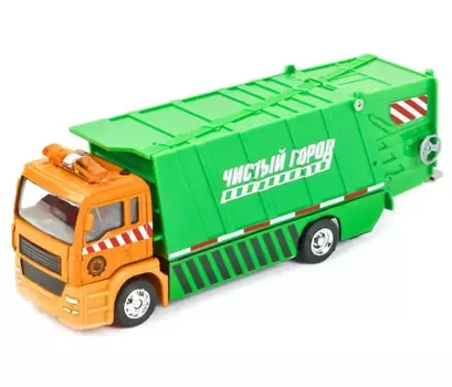 Модель Технопарк металл Мусоровоз 20,5см свет+звук 244951 1023S-R