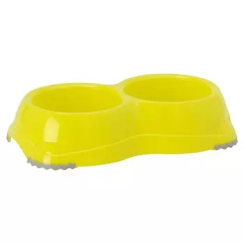 Moderna миска Smarty Double двойная 2х330 мл, пластик, лимонная