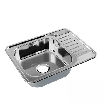 Мойка IDDIS Basic нержавеющая сталь полированная чаша слева 650*500 BAS65PLi77