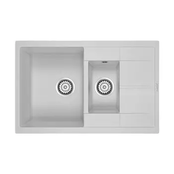Мойка для кухни кварцевая Paulmark Feste PM237850-WH белый