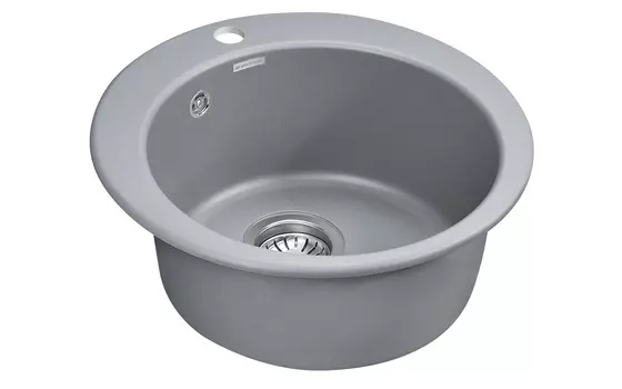 Мойка для кухни кварцевая Paulmark Gelegen PM404800-GRM серый металлик
