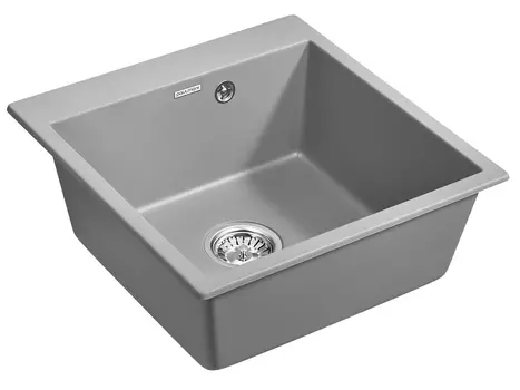 Мойка для кухни кварцевая Paulmark Praktisch PM105152-GRM серый металлик