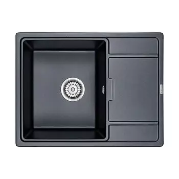 Мойка для кухни кварцевая Paulmark Weimar PM216550-BLM черный металлик