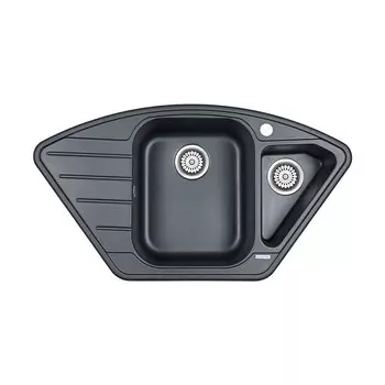 Мойка для кухни кварцевая Paulmark Wiese PM529050-BLM черный металлик