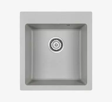 Мойка для кухни кварцевая Paulmark Zemar PM104651-GR серый