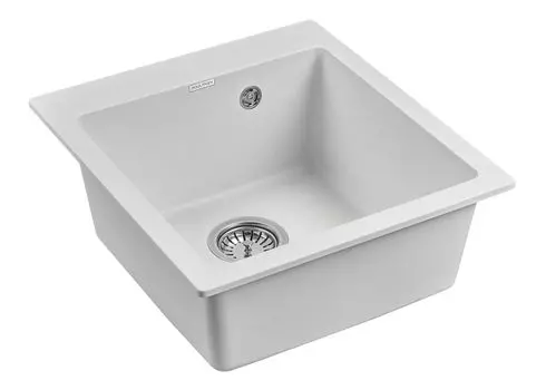 Мойка для кухни кварцевая Paulmark Zemar PM104651-WH белый