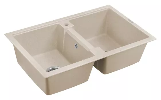 Мойка для кухни кварцевая Paulmark Zwilling PM238150-BE бежевый