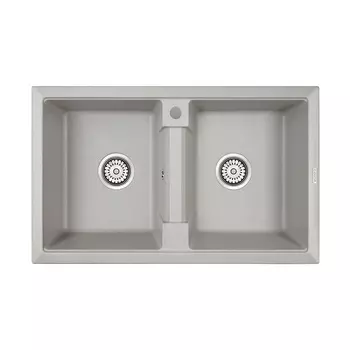Мойка для кухни кварцевая Paulmark Zwilling PM238150-GR серый