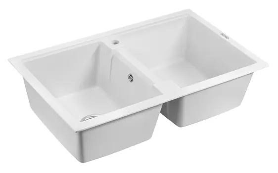 Мойка для кухни кварцевая Paulmark Zwilling PM238150-WH белый