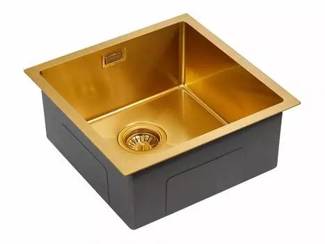 Мойка для кухни нержавеющая Paulmark Aller PM904444-BG брашированное золото
