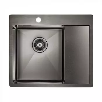 Мойка для кухни нержавеющая Paulmark ALSTER PM825951-GML вороненая сталь