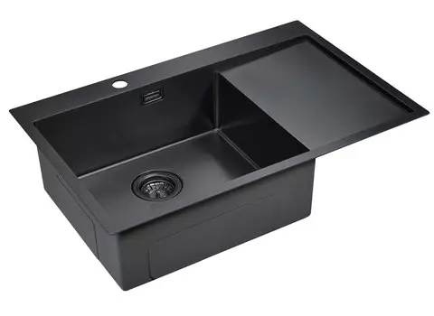 Мойка для кухни нержавеющая Paulmark Elde PM807851-GML вороненая сталь