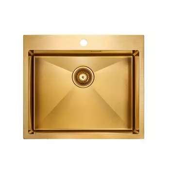 Мойка для кухни нержавеющая Paulmark Isar PM805951-BG брашированное золото
