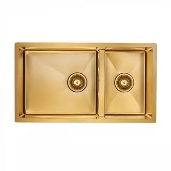 Мойка для кухни нержавеющая Paulmark OSSER PM527844-BG брашированное золото