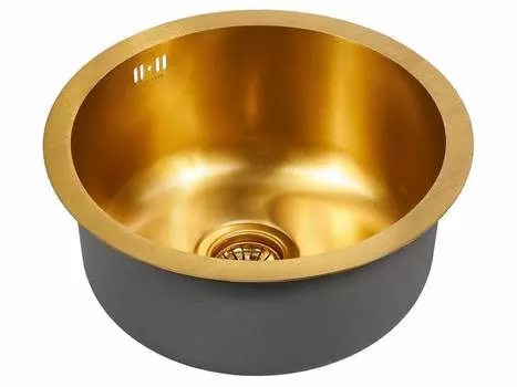 Мойка для кухни нержавеющая Paulmark Werra PM404646-BG брашированное золото